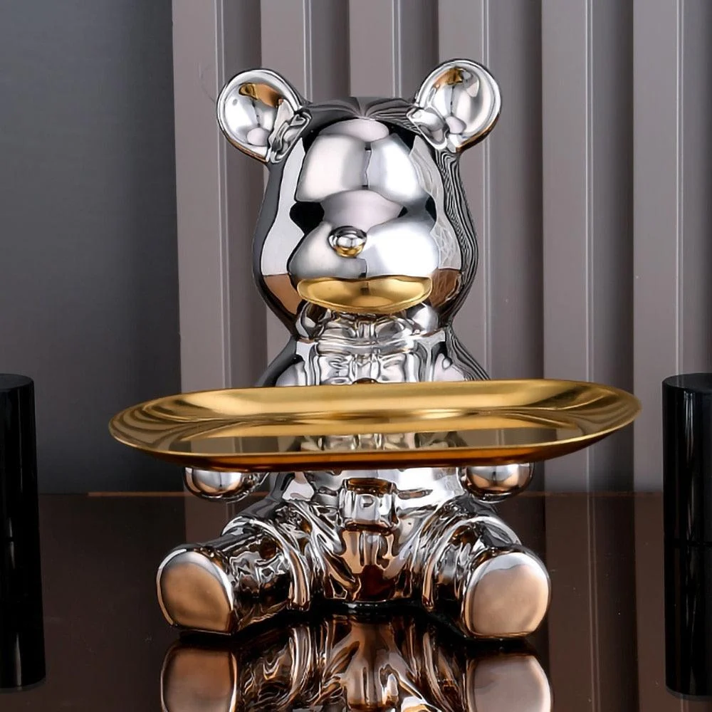 Homeko Bulldog Sculpture Table Tray and Piggy Bank -