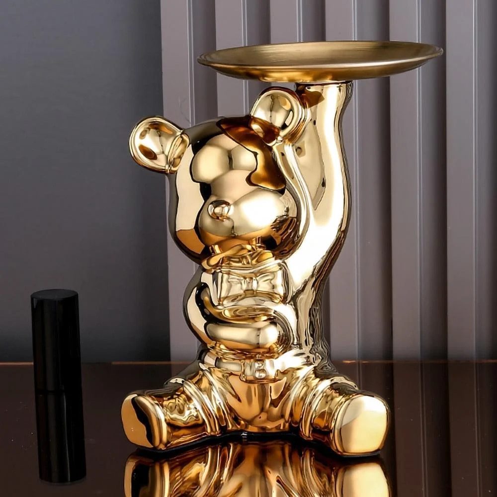 Homeko Bulldog Sculpture Table Tray and Piggy Bank -