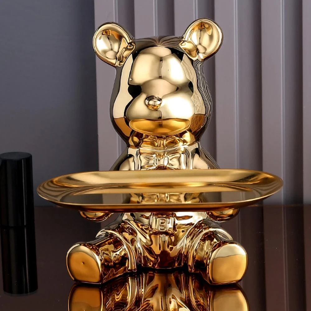 Homeko Bulldog Sculpture Table Tray and Piggy Bank -