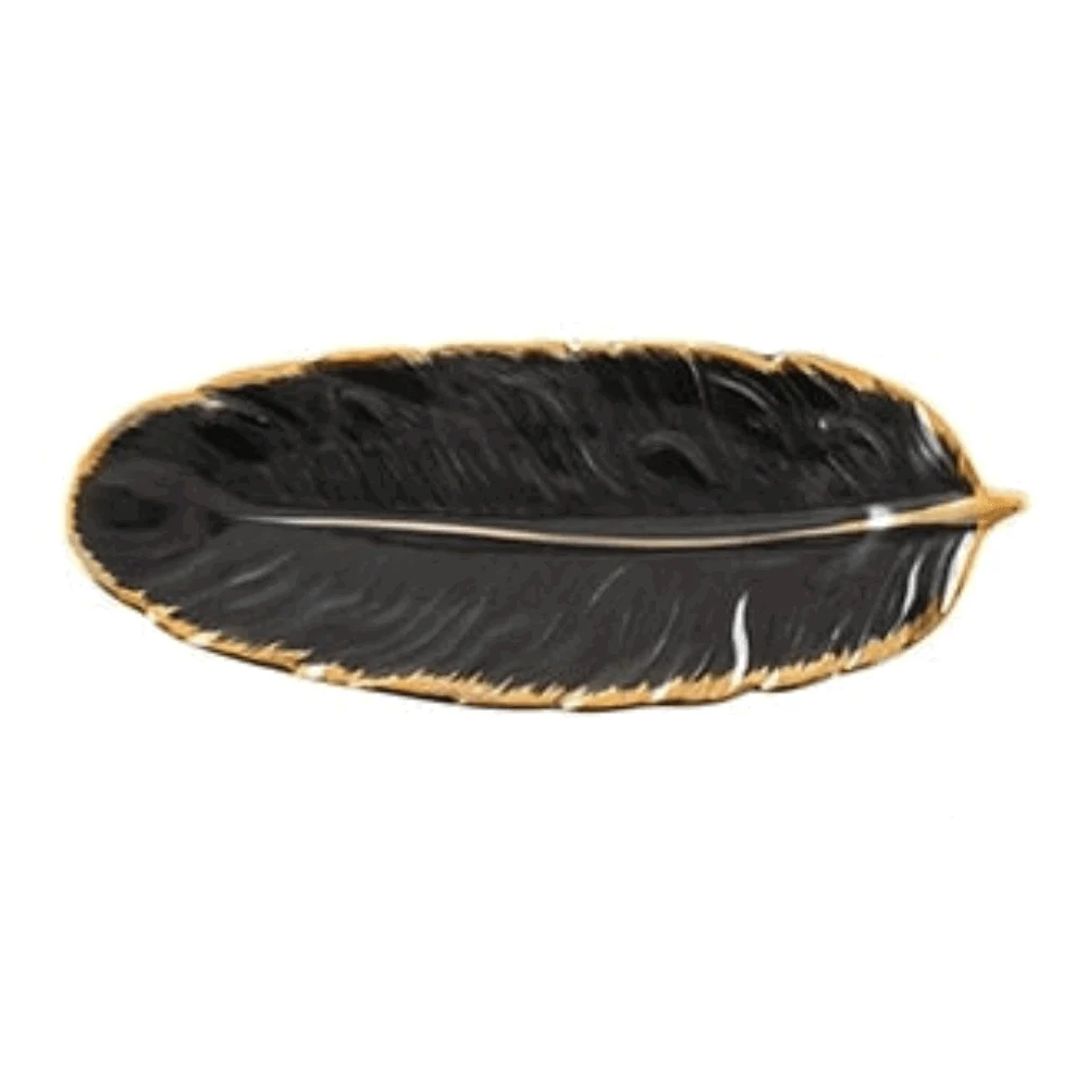 Homeko_Ceramic_Feather_Tray_-_-4221337 Homeko Ceramic Feather Tray -