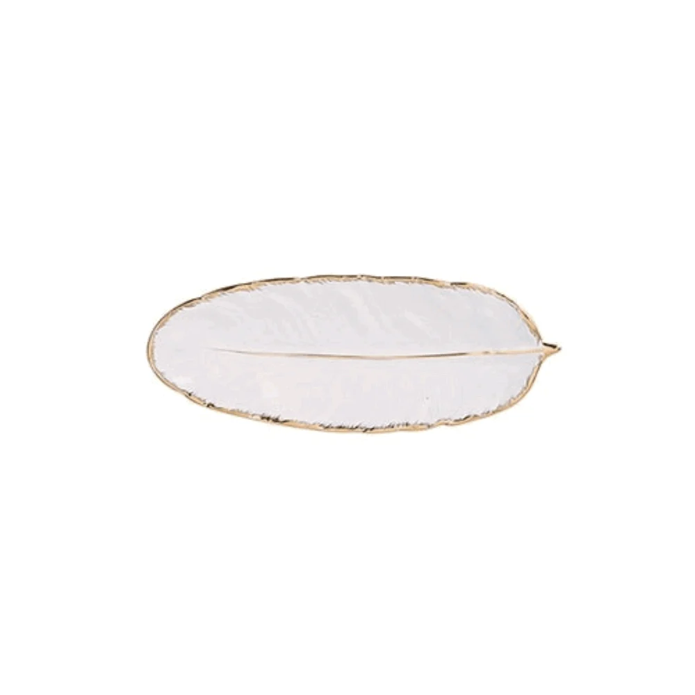 Homeko_Ceramic_Feather_Tray_-_-4221342 Homeko Ceramic Feather Tray -