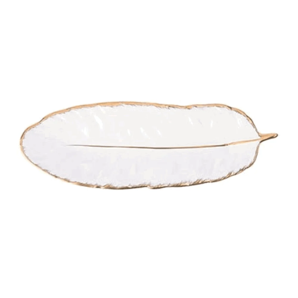 Homeko_Ceramic_Feather_Tray_-_-4221346 Homeko Ceramic Feather Tray -
