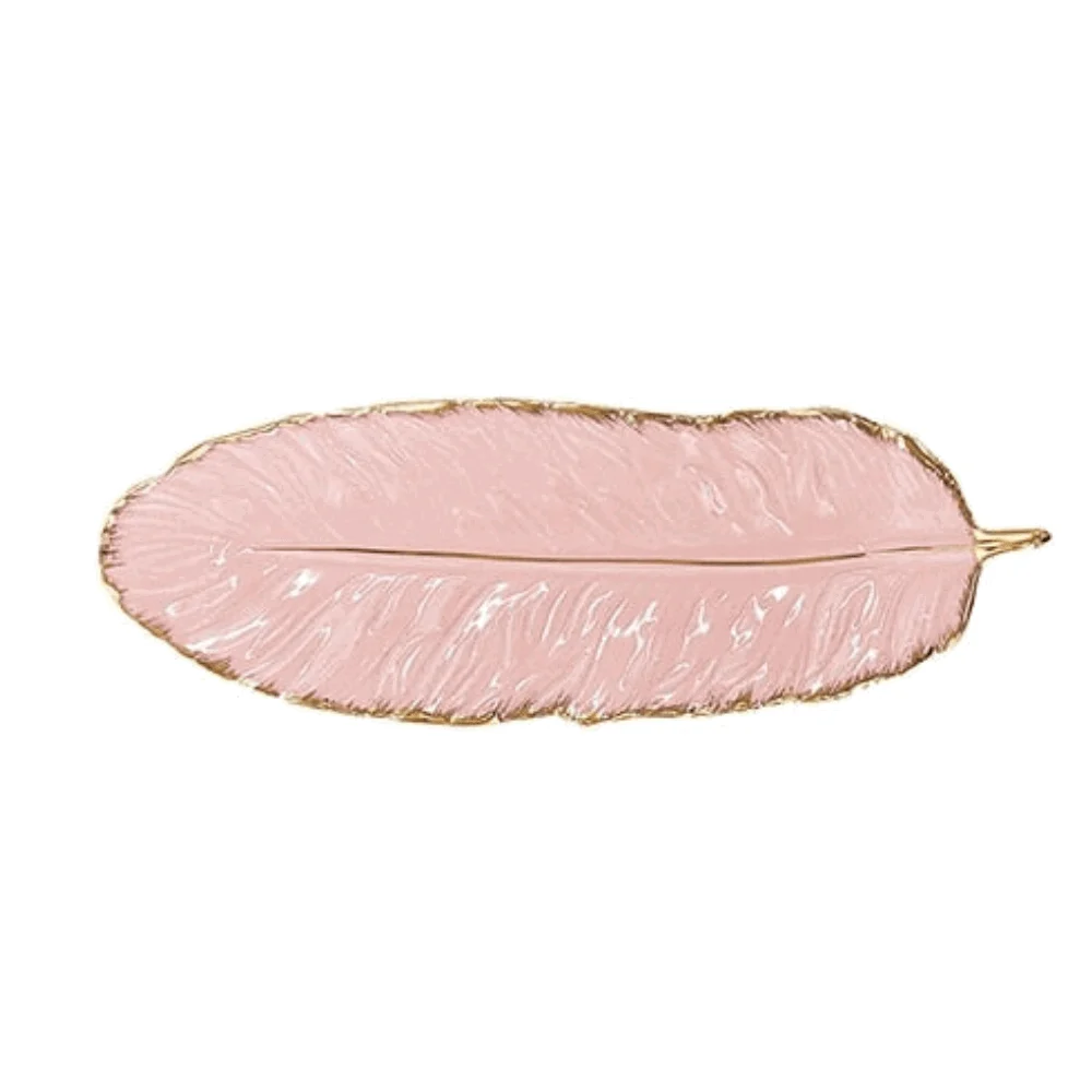 Homeko_Ceramic_Feather_Tray_-_-4221354 Homeko Ceramic Feather Tray -