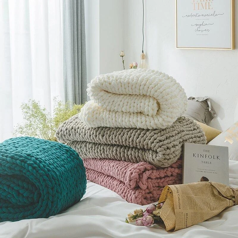 Homeko_Chunky_Hand_Knitted_Blanket_-_-4222406 Homeko Chunky Hand Knitted Blanket -