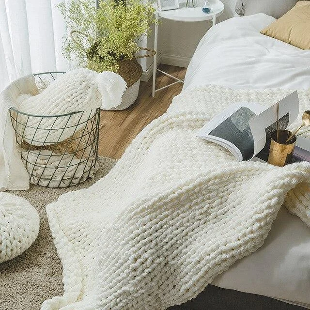 Homeko_Chunky_Hand_Knitted_Blanket_-_-4222411 Homeko Chunky Hand Knitted Blanket -