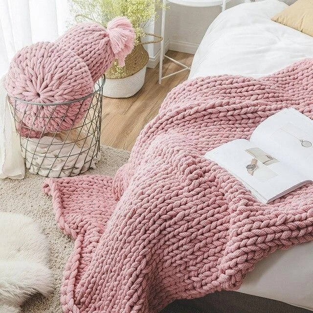 Homeko_Chunky_Hand_Knitted_Blanket_-_-4222416 Homeko Chunky Hand Knitted Blanket -