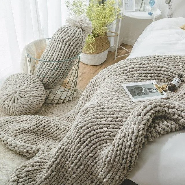 Homeko_Chunky_Hand_Knitted_Blanket_-_-4222421 Homeko Chunky Hand Knitted Blanket -