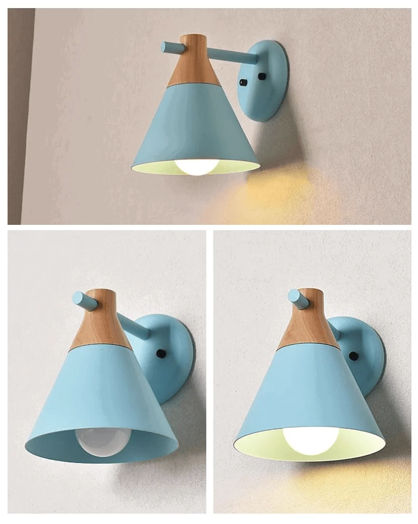 Homeko Cone Wood Wall Light -
