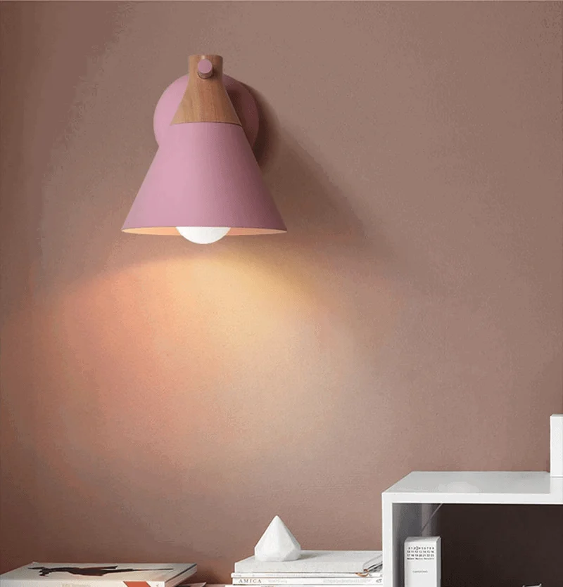 Homeko Cone Wood Wall Light -