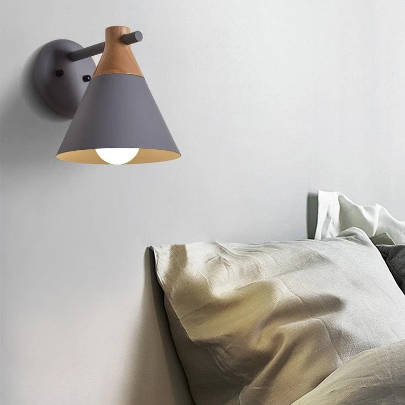 Homeko Cone Wood Wall Light -