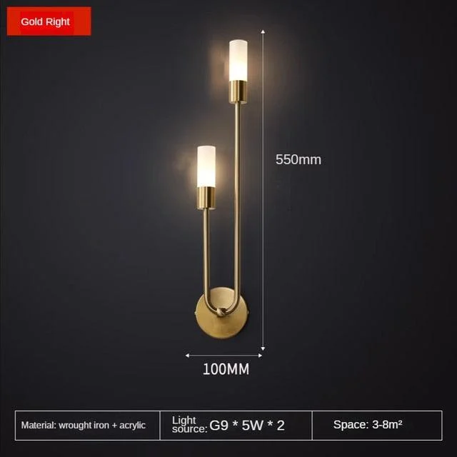 Homeko Copper U-Shape Luster LED Wall Lamp -