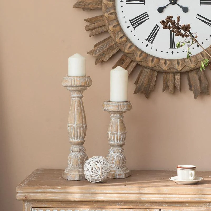 Homeko_Country_Wood_Pillar_Candle_Holders_-_-4225116 Homeko Country Wood Pillar Candle Holders -