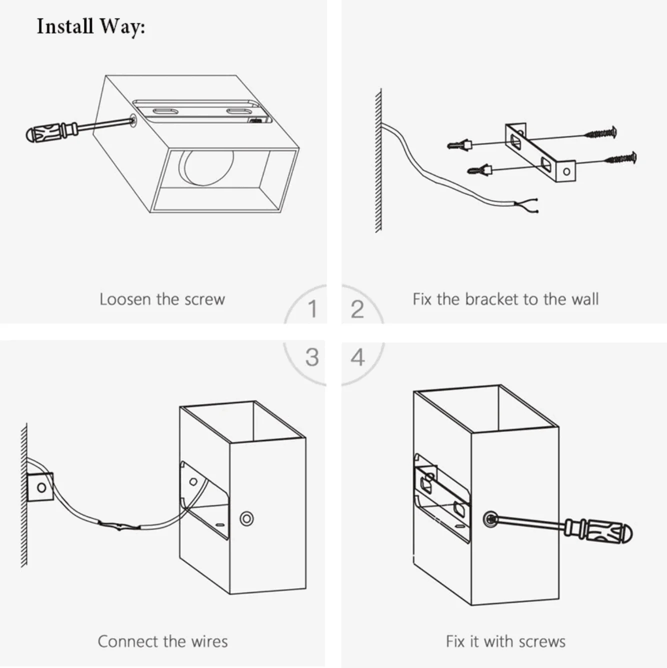 Homeko Cube Wall Mounted Light -