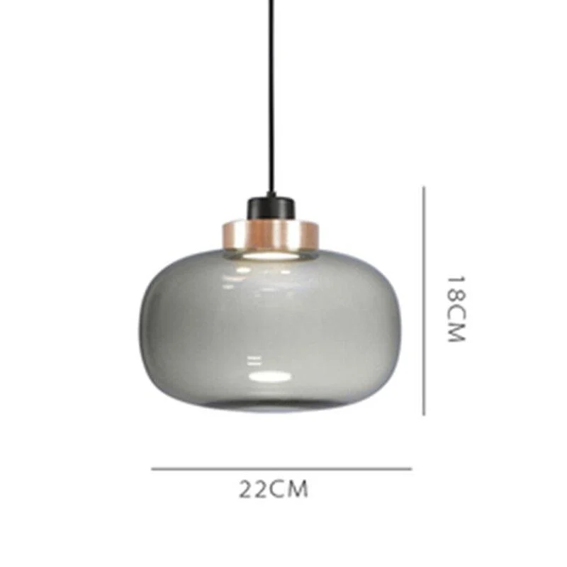 Homeko Cylinder Hallow Glass Pendant Light -