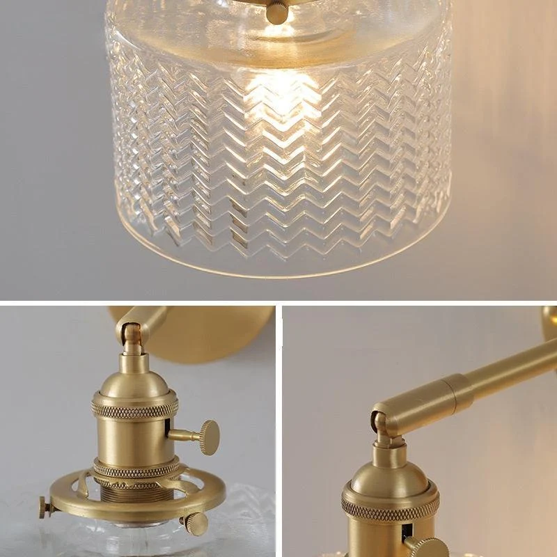 Homeko Cylindrical Glass Wall Lamp -