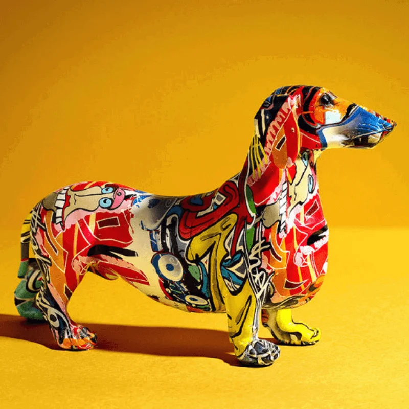 Homeko_Dachshund_Nordic_Painted_Statue_-_-4227713 Homeko Dachshund Nordic Painted Statue -