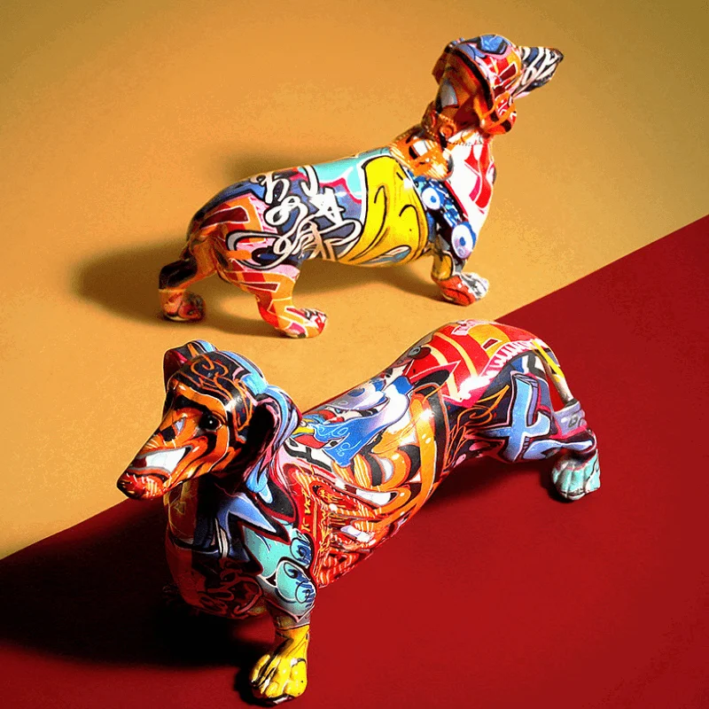 Homeko_Dachshund_Nordic_Painted_Statue_-_-4227721 Homeko Dachshund Nordic Painted Statue -