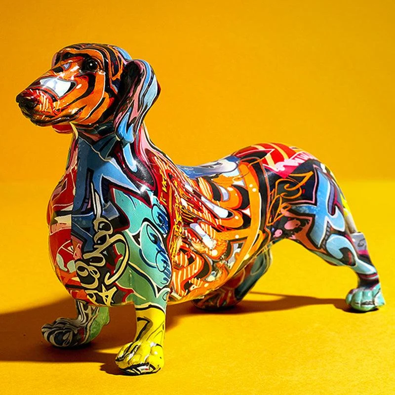 Homeko_Dachshund_Nordic_Painted_Statue_-_-4227757 Homeko Dachshund Nordic Painted Statue -