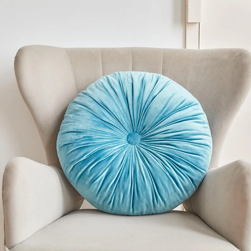 Homeko_Decorative_Round_Velvet_Pintuck_Filled_Cushions_-_-4228270 Homeko Decorative Round Velvet Pintuck Filled Cushions -