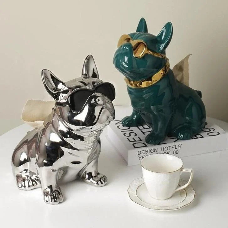 Homeko Dog Ceramic Tissue Box -