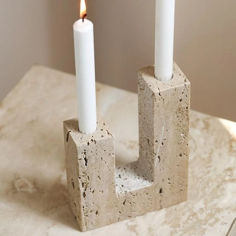 Homeko_Dual_Travertine_Taper_Candlestick_Holder_-_-4230979 Homeko Dual Travertine Taper Candlestick Holder -