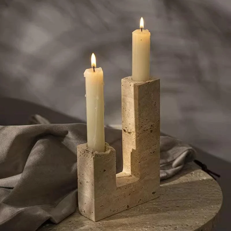Homeko_Dual_Travertine_Taper_Candlestick_Holder_-_-4231011 Homeko Dual Travertine Taper Candlestick Holder -