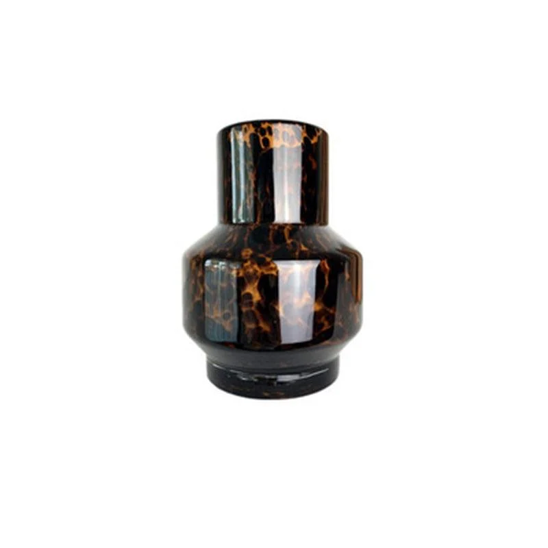 Homeko Ember Tortoiseshell Glass Vases -