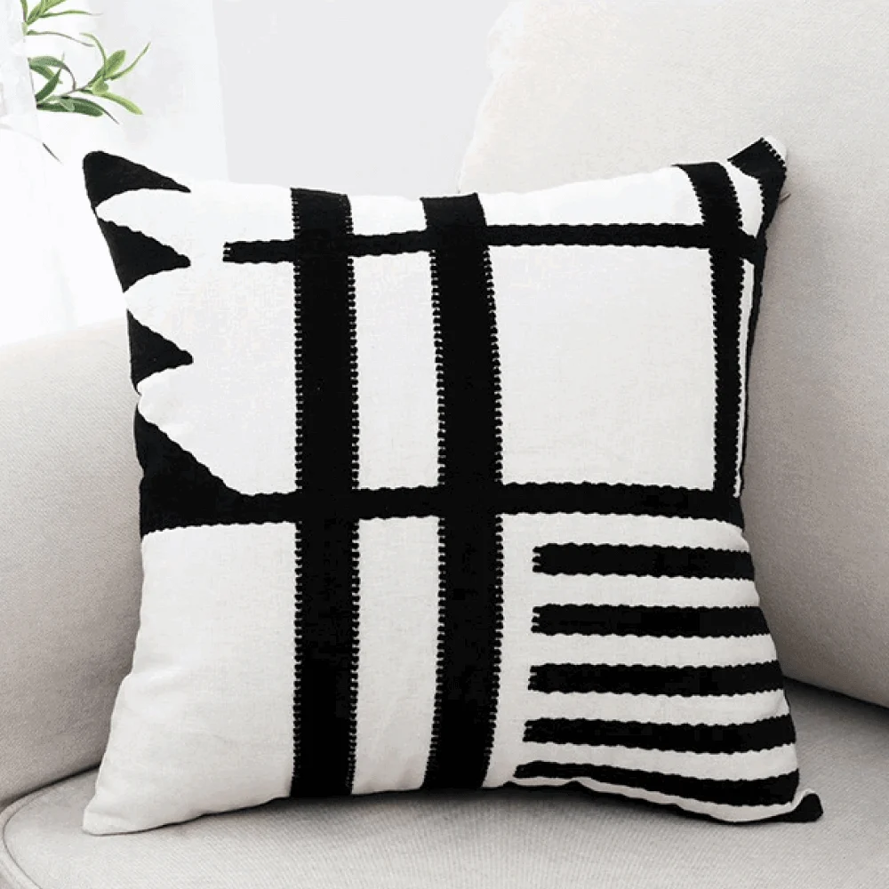 Homeko Embroidered Pillow Cover -
