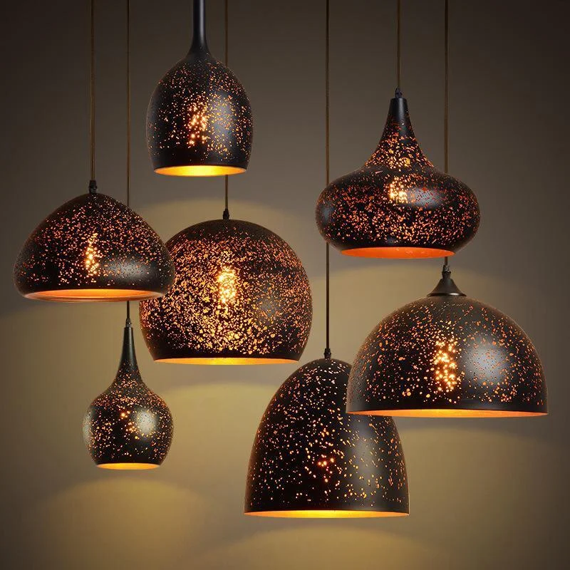 Homeko Etch Shade Metal Pendant Light -