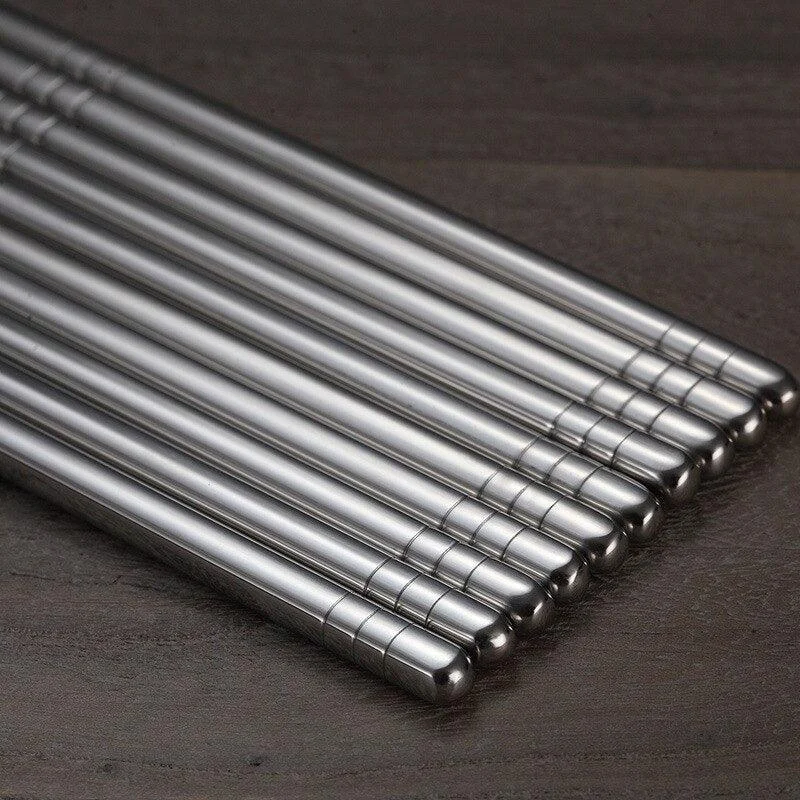Homeko_Fancy_Stainless_Steel_Chopsticks_5_Pairs_-_-4232759 Homeko Fancy Stainless Steel Chopsticks 5 Pairs -