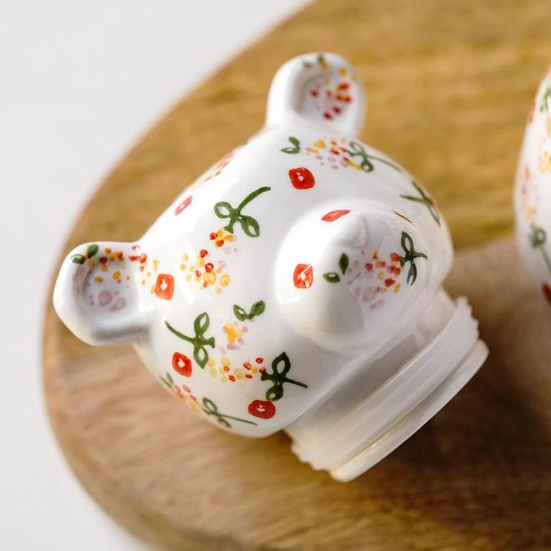 Homeko_Floral_Bear_and_Beehive_Honey_Pots_-_-4233628 Homeko Floral Bear and Beehive Honey Pots -