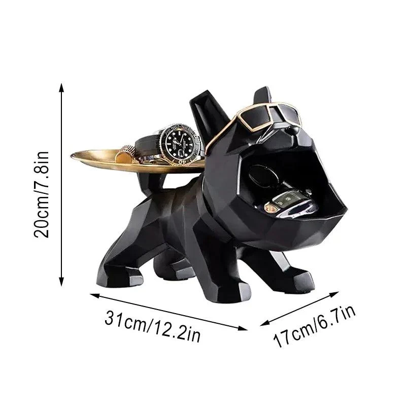 Homeko_Geometric_Bulldog_Storage_Bin_And_Tray_-_-4237037 Homeko Geometric Bulldog Storage Bin And Tray -