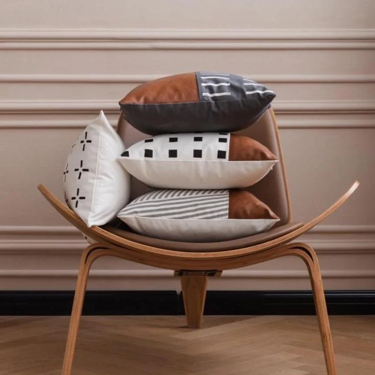 Homeko_Geometric_Leather_Pillows_-_-4237060 Homeko Geometric Leather Pillows -