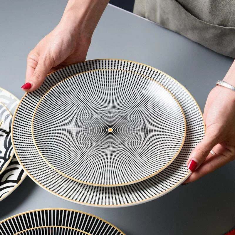 Homeko_Geometric_Plate_Collection_-_-4237609 Homeko Geometric Plate Collection -