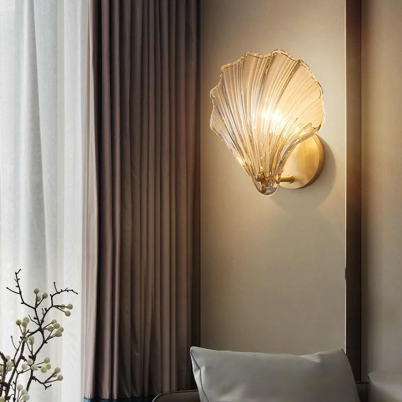 Homeko Glass Shell Wall Light -