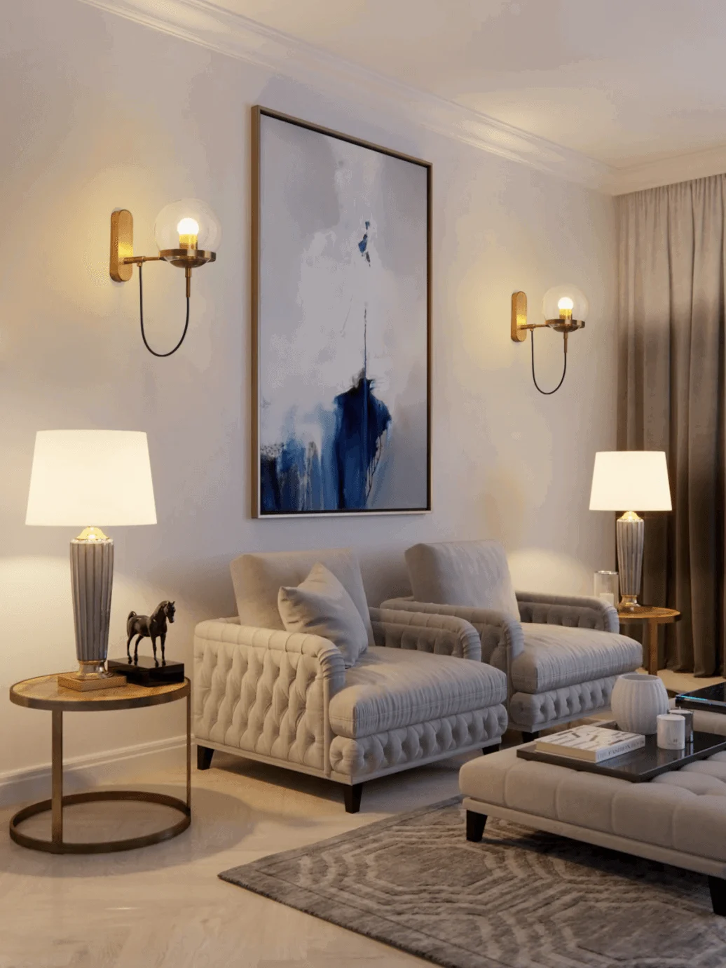 Homeko Glass Sphere LED Wall Lamp -