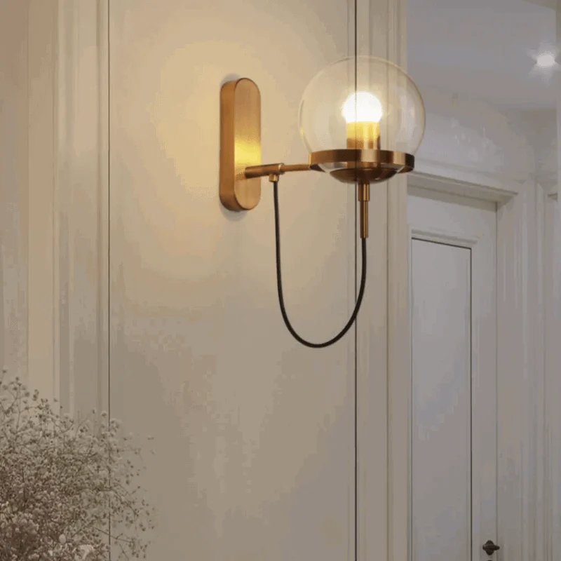 Homeko Glass Sphere LED Wall Lamp -