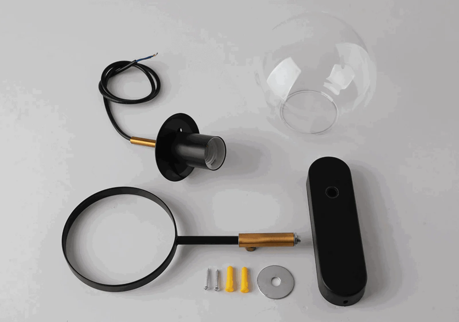 Homeko Glass Sphere LED Wall Lamp -