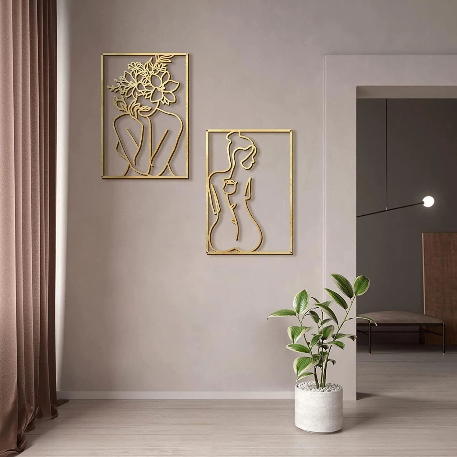 Homeko_Gold_Metal_Wall_Art_-_-4242953 Homeko Gold Metal Wall Art -