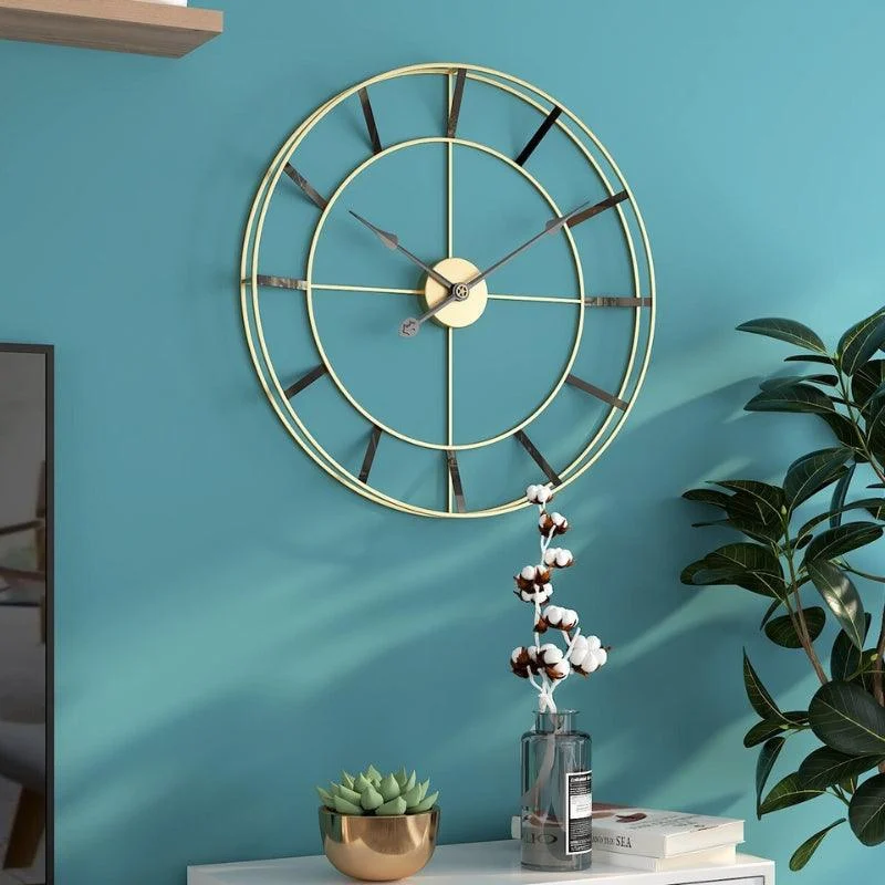 Homeko_Gold_and_Black_Metal_Wall_Clock_Large_-_-4242613 Homeko Gold and Black Metal Wall Clock Large -