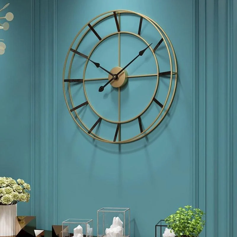 Homeko_Gold_and_Black_Metal_Wall_Clock_Large_-_-4242621 Homeko Gold and Black Metal Wall Clock Large -