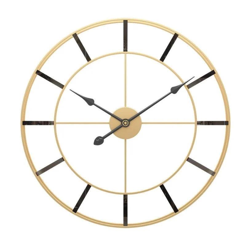 Homeko_Gold_and_Black_Metal_Wall_Clock_Large_-_-4242628 Homeko Gold and Black Metal Wall Clock Large -