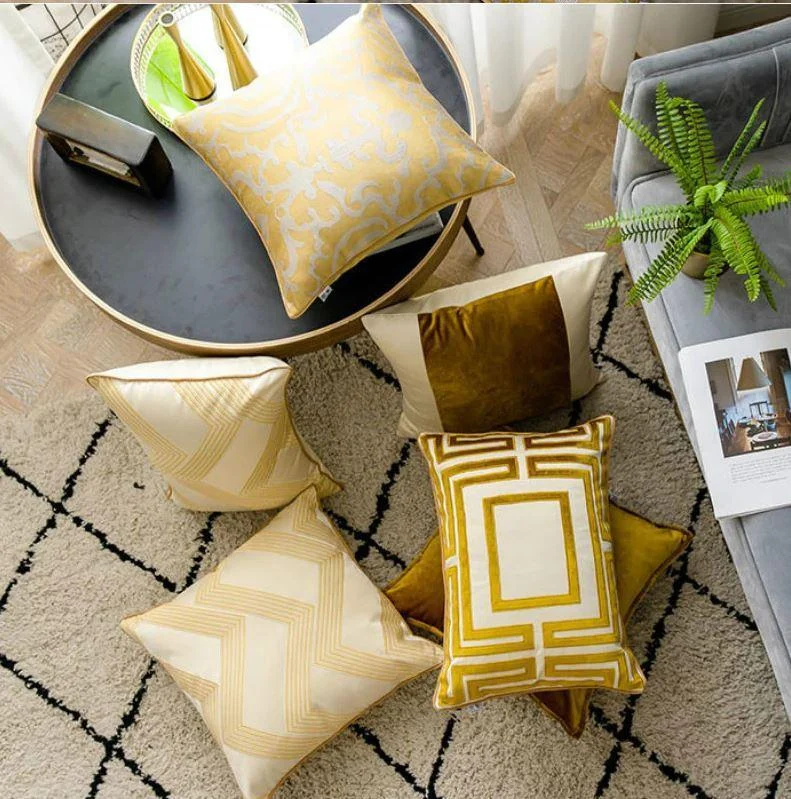 Homeko_Golden_Jacquard_Pillow_Covers_-_-4243642 Homeko Golden Jacquard Pillow Covers -