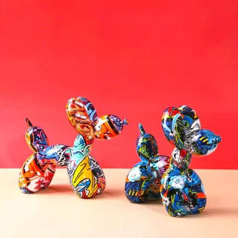 Homeko_Graffiti_Painted_Balloon_Dog_Sculpture_-_-4244357 Homeko Graffiti Painted Balloon Dog Sculpture -