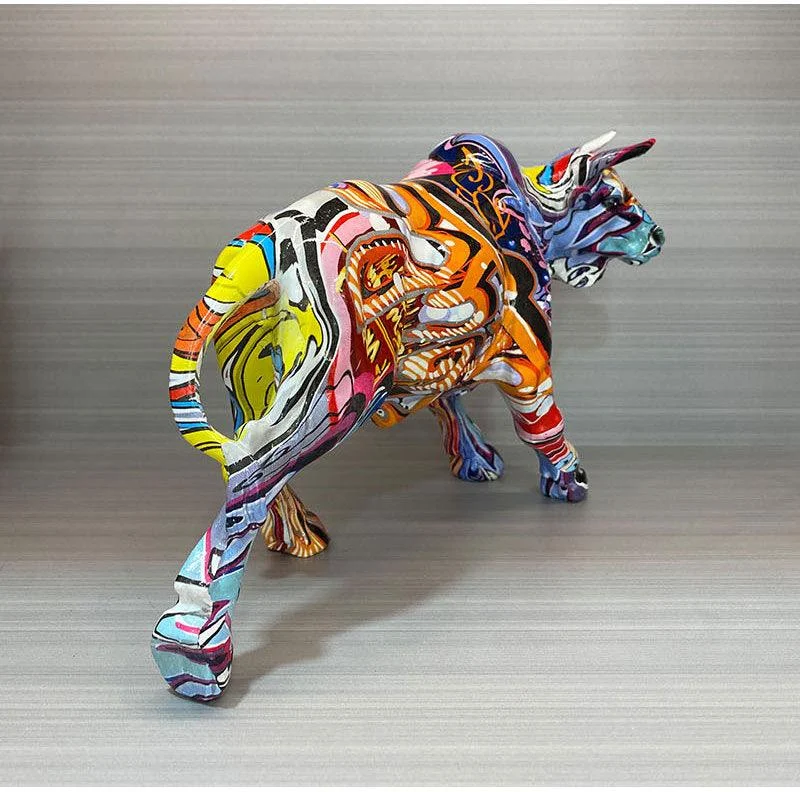 Homeko_Graffiti_Painted_Bull_Sculpture_-_-4244419 Homeko Graffiti Painted Bull Sculpture -