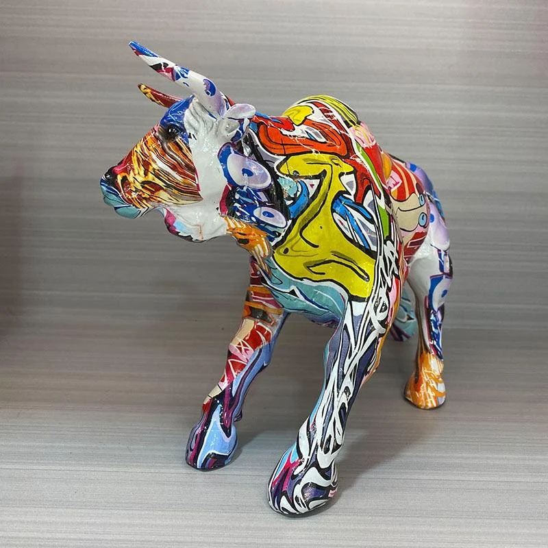 Homeko_Graffiti_Painted_Bull_Sculpture_-_-4244431 Homeko Graffiti Painted Bull Sculpture -