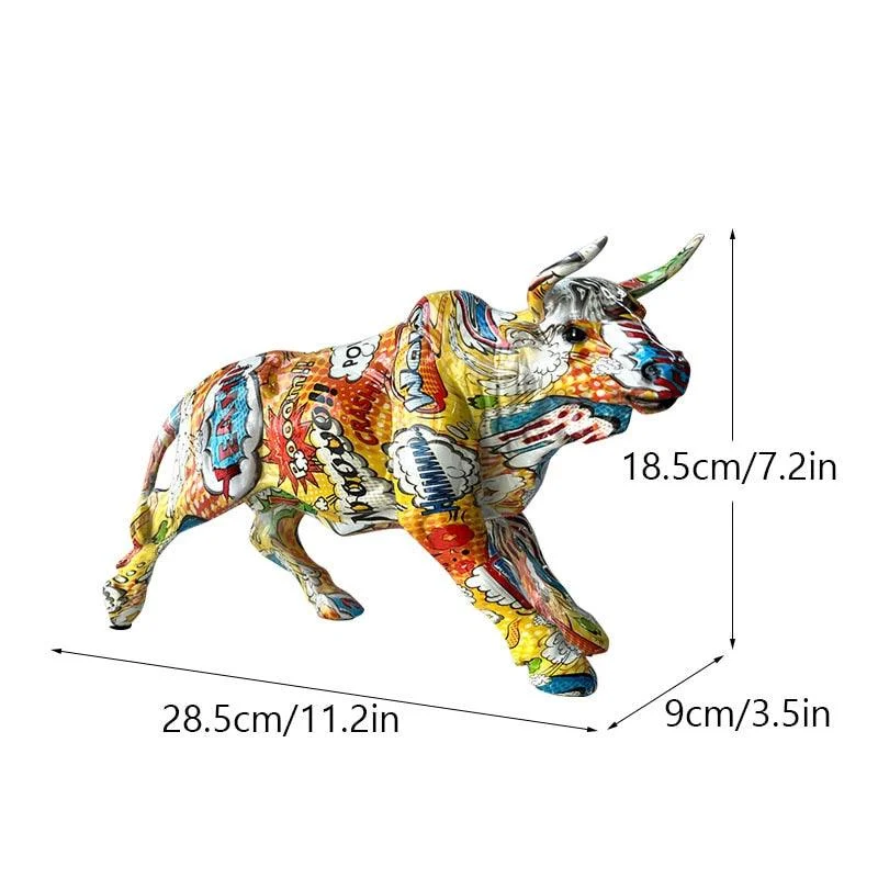 Homeko_Graffiti_Painted_Bull_Sculpture_-_-4244450 Homeko Graffiti Painted Bull Sculpture -