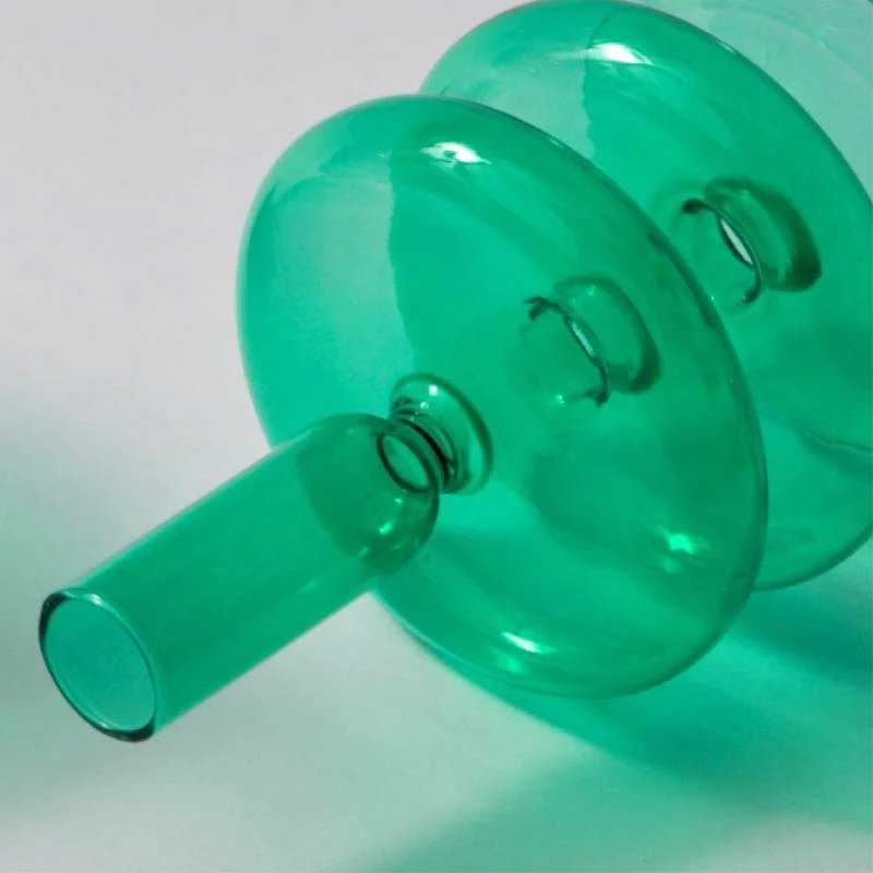 Homeko_Green_Glass_Taper_Candle_Holder_Vases_-_-4244906 Homeko Green Glass Taper Candle Holder & Vases -