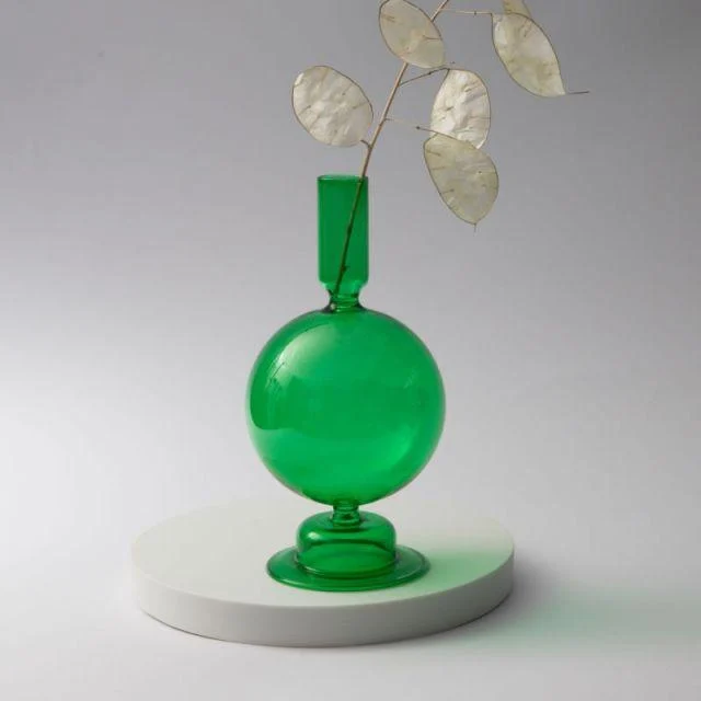 Homeko_Green_Glass_Taper_Candle_Holder_Vases_-_-4244927 Homeko Green Glass Taper Candle Holder & Vases -