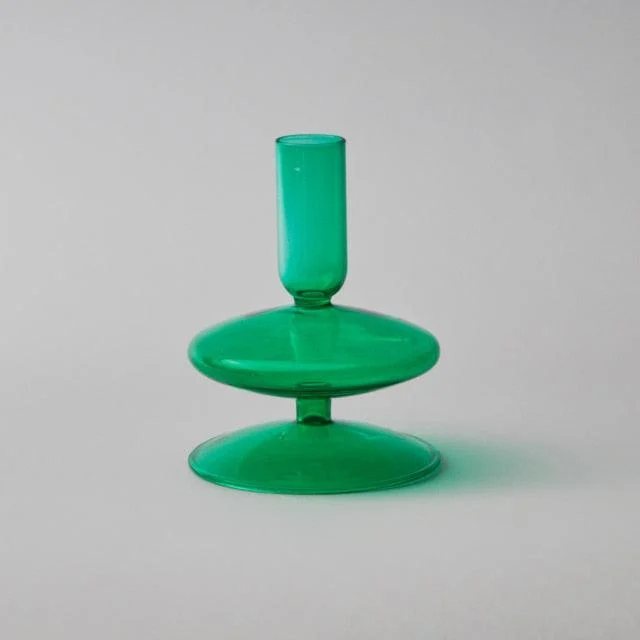 Homeko_Green_Glass_Taper_Candle_Holder_Vases_-_-4244938 Homeko Green Glass Taper Candle Holder & Vases -